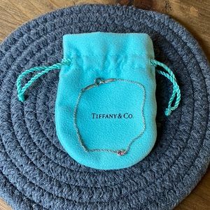 Tiffany by Elsa Peretti sterling silver bracelet with pink sapphire